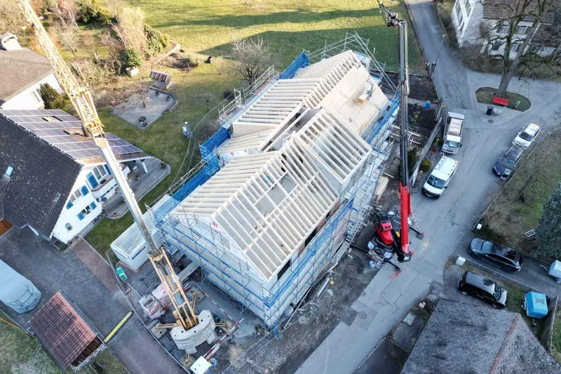 Neubau vom Rohbau bis zum Dach, Main-Tauber – Aufnahme 1